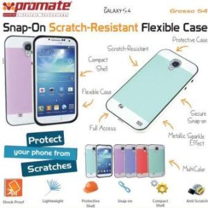 Promate Purple Grosso S4 Scratch Resistant Flexible Case