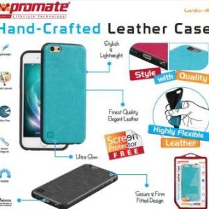 Promate Black Lanko i6 Leather Flexible Snap on Case